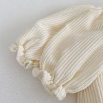 [73-110cm]コーデュロイ フラワー クリー ワンピース - Image 16