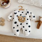 [66-90cm]ベアキルティングドット カバーオール - Image 5