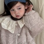 [73-110cm] レース襟 あったか アウター - Image 7