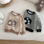 [73-120cm] 厚手 ボーダー スウェット - Image 10