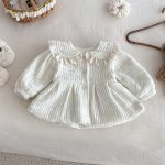 [73-100cm] フリル襟 裏起毛 ジャケット - Image 8