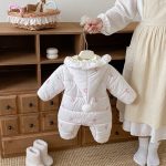 [66-90cm]カートゥン フード キルティング カバーオール - Image 5