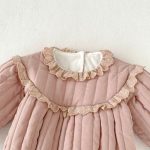 [66-90cm] キュートなフリルレースプラッシュ ロンパース - Image 6