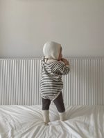 [66-90cm]ボーダー 丸首 ロンパース - Image 9