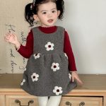 [73-100cm] レトロ 花柄 ジャンパースカート - Image 7