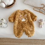 [66-90cm]韓国風 キャット柄 もこもこ カバーオール - Image 10