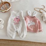 [66-120cm]もこもこ ボア カバーオール うさぎ トレーナー セット - Image 13