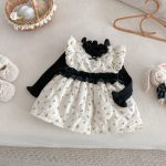 [73-120cm] 花柄 中綿 ノースリーブ ワンピース