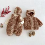 [73-120cm] かわいい トナカイ あったか カバーオール/フード付きアウター - Image 13