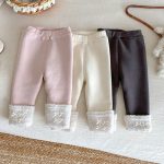 [73-100cm] ロールヘム 裏起毛 レギンス