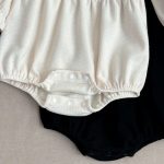 [66-100cm]韓国風 フリル プリント ロンパース - Image 13