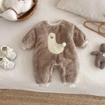 [66-90cm]ポンポン キルティング 裏起毛 カバーオール - Image 6