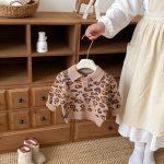 [66-120cm]レオパード ニット カバーオールorセーター - Image 13