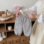 [73-120cm] 無地 裏起毛 パンツ - Image 10