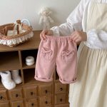 [73-120cm] 蝶結びコーデュロイ あったか パンツ - Image 11