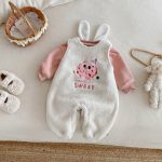 [66-120cm]もこもこ ボア カバーオール うさぎ トレーナー セット - Image 10