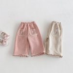 [73-120cm] 刺繍入り あったか カジュアル パンツ - Image 4