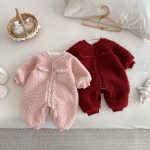 [66-90cm] シャネル風 裏起毛 カバーオール - Image 11