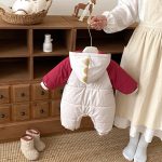 [66-90cm]韓国風 切り替え カバーオール - Image 10