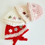 [GOODS]三つ花 レース ベビー ボンネット - Image 8