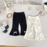 [73-120cm]蝶結び セミ フレアパンツ - Image 2