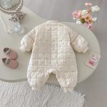 [66-90cm]蝶結び プリント 立体フラワー カバーオール - Image 12