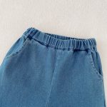 [73-110cm]フリンジ ストレート デニムパンツ - Image 9