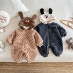 [66-90cm]シープボア フード カバーオール - Image 6