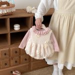 [66-90cm] 立体フラワー ロンパース - Image 9