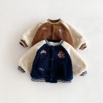 [73-120cm] 韓国風 配色 裏起毛 ブルゾン - Image 7