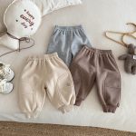 [73-120cm] おうち 刺繍 裏起毛 パンツ - Image 6