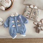 [66-90cm]コーデュロイ 犬 刺繍 カバーオール - Image 17