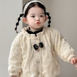 [73-100cm] ベロアキルティング レトロ ジャケット - Image 11