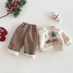 [73-120cm] 韓国風 チェック あったか パンツ - Image 10