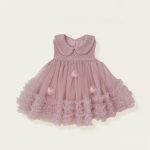 [80-140cm] 立体ハートチュールワンピース&ニットセーター - Image 6