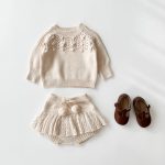 [66-100cm]手編みボール ラウンドネック ニット セットアップ - Image 8