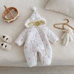 [66-90cm]カートゥン フード キルティング カバーオール - Image 2