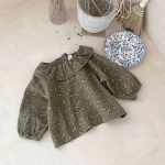 [73-100cm]トップス 花柄 フリル襟 おしゃれ トップス - Image 6