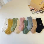 [GOODS] シンプル カラー英字 ソックス - Image 17