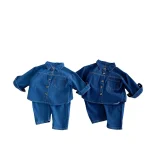 [80-130cm] シンプル デニム セットアップ - Image 8