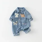 [66-90cm]オールインワン 犬柄 カジュアル トレンド ベビー服 - Image 7