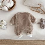 [66-90cm]ポンポン キルティング 裏起毛 カバーオール - Image 13