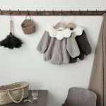 [73-100cm]暖かい フリル襟 ロンパース