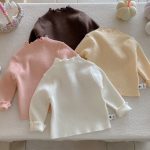 [66-100cm]ベーシック 無地 あったか ニット セーター - Image 6