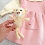 [73-110cm]熊さん付き レイヤード ワンピース - Image 5