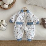 [66-90cm]総柄 プリント カバーオール