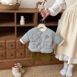 [73-120cm] ワッペン付き あったか ジャケット