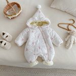 [66-90cm]カートゥン フード キルティング カバーオール - Image 3