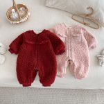 [66-90cm] シャネル風 裏起毛 カバーオール - Image 13