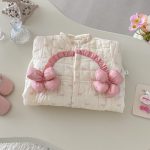 [66-90cm]蝶結び プリント 立体フラワー カバーオール - Image 13